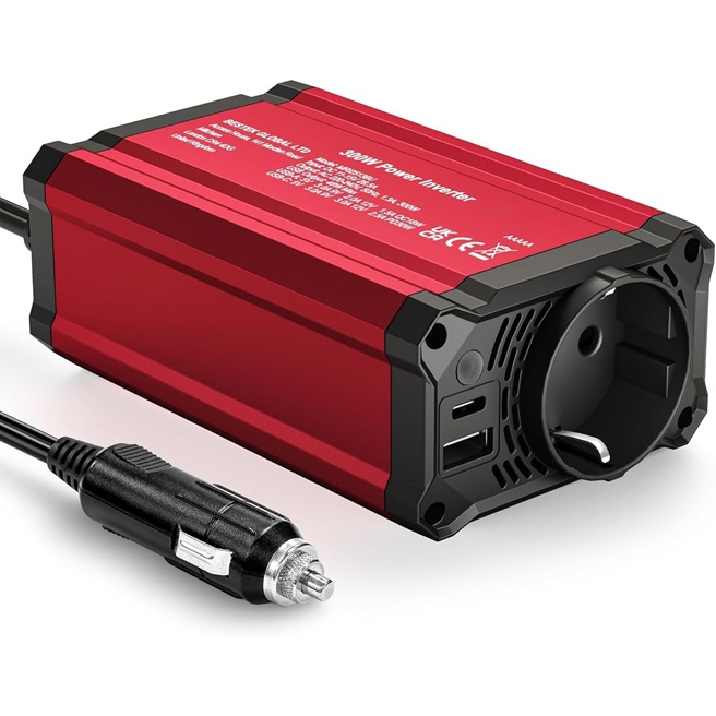 300W Auto Wechselrichter, DC 12 V GER