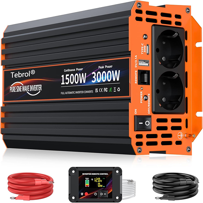 1500W Convertisseur de Tension sinusoïdal Pur 12 V  FRA